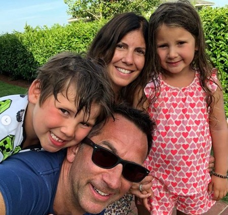 Dave Price with his wife Jacqueline and two children Elli (son) and Caroline Price (daughter).